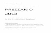PREZZARIO 2018 - soprintendenza.venezia.beniculturali.it · Venezia e Laguna, viene aggiornato con questa versione 2018 curata dal Segretariato Regionale per il Veneto. L’aggiornamento