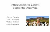 Introduction to Latent Semantic Analysislsa3.colorado.edu/papers/LSATutorial.pdf · predicting expository essay scores with LSA alone • create domain semantic space • compute