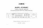 ARONE MANUAL v2.15 Main features: Super wide coverage: 10 KHz ~ 3.3 GHz (continuous) 1,000 memory channels 10 VFOs Monitor AM, NFM, WFM, USB, LSB, CW, Data Ultra-stable reference frequency