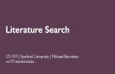 Literature Search - Stanford Universitycs197.stanford.edu/slides/02-literature-search.pdf · research literature, and connect their design to lessons from distributed work and peer
