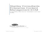 Stanley Consultants Enterprise Content Management-ECM · 2015-11-16 · Enterprise Content Management-ECM ProjectWise Web Server Installation and User Guide . Stanley Consultants