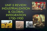 Unit 5 Review: Industrialization & Global integration 1750 ...mrtickler.weebly.com/uploads/5/4/3/8/54383485/... · political revolutions and independence movements in the atlantic
