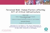 Perceived Risk: Human Factors affecting ICT of Critical … · 2013-07-02 · Perceived Risk: Human Factors affecting ICT of Critical Infrastructure Peter Croll Fellow, CSIRO’s