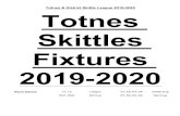 Totnes & District Skittle League 2019-2020 Totnes Skittles ... · Totnes & District Skittle League 2019-2020 M'brook 'A' L2 Follies v Diamonds Monday M'brook 'B' L2 Seekers v Singles