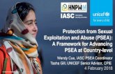 Protection from Sexual Exploitation and Abuse (PSEA): A …€¦ · Protection from Sexual Exploitation and Abuse (PSEA): A Framework for Advancing PSEA at Country-level Wendy Cue,