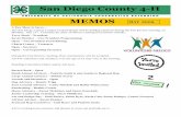 UNIVERSITY OF CALIFORNIA COOPERATIVE EXTENSION MEMOS …cesandiego.ucdavis.edu/newsletters/4-H_Memos_May_200926186.pdf · San Diego County 4-H UNIVERSITY OF CALIFORNIA COOPERATIVE