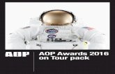 AOP Awards 2016 on Tour packAOP Awards 2016 spanning all 12 categories On Tour Exhibition ”We are very proud to present here for the rst time together the Photography and Open category