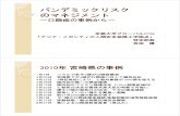 パンデミックリスク のマネジメントpsa2.kuciv.kyoto-u.ac.jp/lab/images/stories/activity/cm/... パンデミックリスク のマネジメント ーー口蹄疫の事例からー口蹄疫の事例からー