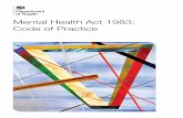 Mental Health Act 1983: Code of Practice · Since the last Mental Health Act 1983: Code of Practice was introduced in 2008 there have been substantial changes and updates in legislation,