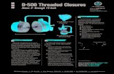 D-500 Threaded Closures...TDW D-500 Threaded Closures are easy-to-open closures suitable for use on pig traps, filters, strainers, scrubbers, heat exchangers, blowdowns, and many other