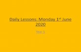 Daily Lessons: Monday 20th April 2020...2020/06/01  · Mathematics Use the following link to complete the Maths work… this will be using the white rose maths home learning. Follow
