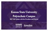 Kansas State University Polytechnic Campus · 2018-06-03 · Kansas State University Polytechnic Campus ... • Bulk Solids - 7 extension papers and 5 research paper publications