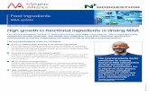 HighgrowthinfunctionalingredientsisdrivingM&A€¦ · Long-term success in the food ingredients market is contingent on constant innovation, global presence, negotiating power and