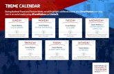 THEME CALENDAR - U.S. Travel Association · PDF file 2019-12-19 · THEME CALENDAR During National Travel and Tourism Week, we will highlight a different reason why Travel Matters