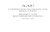 COMMITTEE ON GRADUATE EDUCATION REPORT AND … Files... · education; and insufficient mentoring, career advising, and job placement assistance. ... believes respond to present challenges
