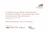 Capturing BoP Markets: Corporates ... - Inclusive Business · In the meantime, inclusive business models operating in BoP markets cannot scale effectively due to a lack of financing