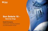 Sun Solaris 10 - OSL · 2017-07-07 · Sun SPARC Produkt Linie Sun Fire V100/120 Sun Fire V210/V240 Netra 240 Sun Fire V890 Sun Fire V250 Sun Blade 1500/2500 Sun Fire E2900/V1280