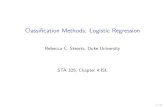 Classification Methods: Logistic Regressionrcs46/lectures_2017/04-classify/04-logit.pdf · Classification Methods: Logistic Regression Author: Rebecca C. Steorts, Duke University