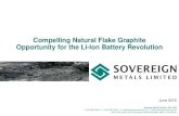 UNIQUE, WORLD CLASS GRAPHITE OPPORTUNITY Compelling ...€¦ · UNIQUE, WORLD CLASS GRAPHITE OPPORTUNITY June 2016 Sovereign Metals Limited | ASX : SVM T: +61 8 9322 6322 | F: +61