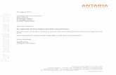 Re: Appendix 4E Final Report and 2015 Annual Report For ... · 8/31/2015  · antaria limited // 2015 annual report 6 Your directors present their report together with the financial