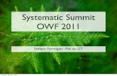 Systematic Summit OWF 2011 - Stefane Fermigier · Présentation rapide C’est quoi un pôle de compétitivité ? Thursday, January 5, 2012 ... Nicolas Chauvat, Logilab Cyrille Comar