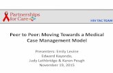 Peer to Peer: Moving Towards a Medical Case Management Model · Service Quality Coordinator MA Department of Public Health, Office of HIV/AIDS ... Attend clinic visits, off site and