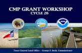 CMP GRANT WORKSHOP · CMP (e.g., USACE) 3. Permitting Assistance •Assist individuals, small businesses, and local communities with coastal permitting Overview Entities Types Categories
