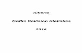 Alberta Traffic Collisions Statistics 2013 · 2015-12-15 · During 2014, 144740 collisions were recorded on Alberta roadways. Property damage collisions (over $2000) represented