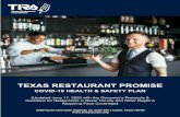 TEXAS RESTAURANT PROMISE Guidance... · 17/06/2020  · Restaurants and for Restaurant Customers, ... − Vehicle door handles, ignition switch, steering wheel, and shift knob should