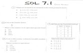  · Comparing and Ordering Rational Numbers - SOL 7.1 Guided Practice 1. Which set of numbers is written in order from greatest to least? a, 4.4 x 101, 72%, 0.67 A) B) 4.4 x 101,