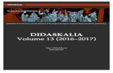 Didaskalia Volume 13 Entire · 13.14 Review - Sophocles’ Electra at the Dallas Theater Center Thomas E. Jenkins 91 13.15 Valedictory from the Editor Amy R. Cohen 93 Note Didaskalia