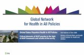 Global Status Reporton Health in All Policies...Global Status Report on Health in All Policies Critical elements of HiAP practice in the light of HiAP framework and results of the