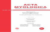 ACTA MYOLOGICA · 2020-08-03 · ACTA MYOLOGICA (Myopathies, Cardiomyopathies and Neuromyopathies) Official Journal of Mediterranean Society of Myology and Associazione Italiana di