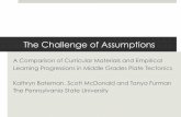 The Challenge of Assumptions - the Conference Exchange · The Challenge of Assumptions A Comparison of Curricular Materials and Empirical Learning Progressions in Middle Grades Plate