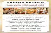 Sunday Brunch - Arnaldo Richards' Picos Restaurant€¦ · 22/5/2014  · Sunday Brunch Join us every Sunday for a fabulous Sunday Brunch Buffet where you’ll discover a spectacular