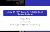 Array BP-XOR Codes for Reliable Cloud Storage Systems · Dropbox, SkyDrive, Google Drive, Amazon Cloud drive, Apple iCloud, Ubuntu One, etc. do you trust any one of these server and