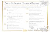 Your Weddin˜ Venue Checklist - Drumore Estate · As you explore your wedding venue options, use this checklist to navigate through all the important details of your wedding day —