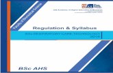 REGULATIONS - Microsoft · 2 REGULATIONS B.Sc. Respiratory Care Technology 1. Courses offered in Allied Health Sciences: a) Bachelor of Science in Medical Laboratory Technology [B.Sc.