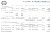 August 2016 Monthly Claims Paid Report Claims Paid... · 2017-08-03 · CompTIA Network+ ce Exam Paid by EFT # 35972 08/10/2016 08/12/2016 08/12/2016 08/22/2016 242.50 10005 - Corey