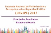 Encuesta Nacional de Victimización y Percepción sobre ...€¦ · Marzo –abril de 2017 para percepción sobre la seguridad pública y desempeño de las autoridades Selección