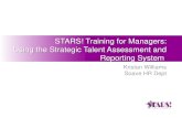 STARS! Training for Managers: Using the Strategic Talent ... · Sales Mgt: Increase Bookings Sales Rep: Close X $ in business each quarter Marketing Mgt: Increase Leads Event Coordinator: