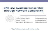 DNS-sly: Avoiding Censorship through Network ComplexityQurat-Ul-Ann Akbar DNS-sly: Avoiding Censorship through Network Complexity Research Problem Deniability Performance 6 Can we