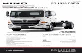 FG 1628 CREW - Hino Australia · 500 FG 1628 CREW 4 x 2 3 years or 150,000km 36 months Battery warranty – 12 months from date of delivery Genuine parts or accessories warranty –