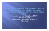 Nanette Lavoie-Vaughan, MSN DNP St d tDNP Student ... · Nanette Lavoie-Vaughan, MSN DNP St d tDNP Student Vanderbilt University School of Nursing ... aromatherapy, massage, therapeutic