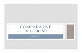 COMPARATIVE RELIGIONS · • Final Exam Worksheet Review. PRESENTATION REVIEW Presentations • Tibetan Buddhism ... RELIGIONS & SACRED SPACES • Sacred spaces by themselves, are