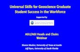 Universal Skills for Geoscience Graduate Student Success in the … · 2019-09-12 · medical care [NASEM 2018] • STEM ... Develop implementation strategies for integrating these