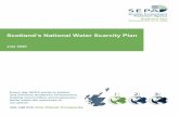 Scotlands National Water Scarcity Plan · Scotland’s National Water Scarcity Plan 14 The Water Environment (Controlled Activities) (Scotland) Regulations 2011 (CAR) SEPA regulates