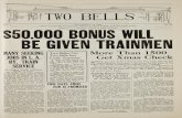 VOL. 1 No 28 550,000 BONUS WILL BE GIVEN TRAINMENlibraryarchives.metro.net/DPGTL/employeenews/Two... · the position of trainman with the Los Angeles Railway soon will be about the