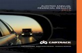 Audited AnnuAl FinAnCiAl ReSultS 2016 - Cartrack · Management subscriber base grew by 60 580 units, now representing 56% (2015: 51%) of the Cartrack active contract base. Profit