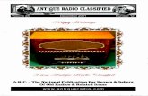 ANTIQUE RADIO CLASSIFIED · online-only subscribers when the new issue is placed on the Internet. To satisfy our readers' thirst for radio-re-lated material on a broad range of topics,